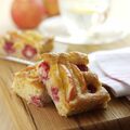 Pink lady apple raspberry and almond energy bar